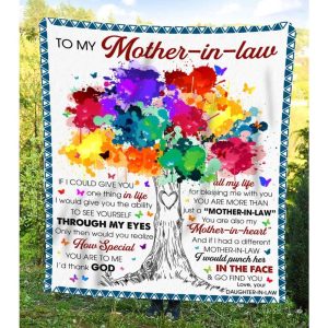 Banket Daughter In Law To Mother In Law Mothers Day Blanket Art Tree Water Painting If I Could Give You 2383 3