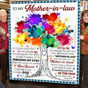 Banket Daughter In Law To Mother In Law Mothers Day Blanket Art Tree Water Painting If I Could Give You 2383 4