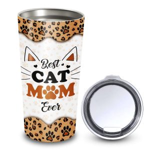 Best Cat Mom Ever Custom Name 20Oz Tumbler 9344 5