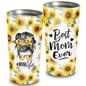 Best Mom Ever Sunflower Personalizedwitch 20Oz Tumbler 9285 1 1