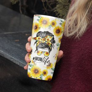 Best Mom Ever Sunflower Personalized Tumbler