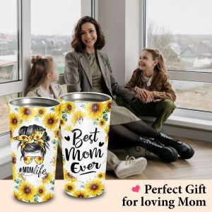 Best Mom Ever Sunflower Personalizedwitch 20Oz Tumbler 9285 4 1