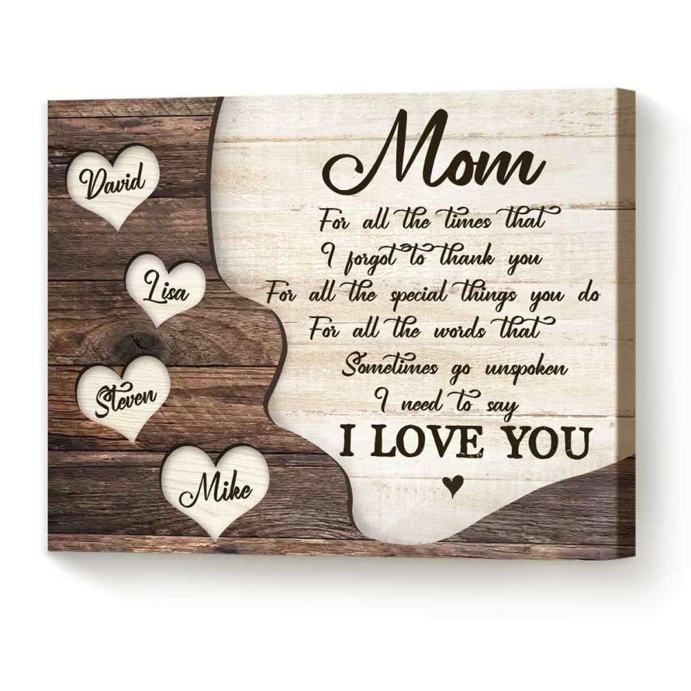 Unique Canvas For Mom, Personalized Need To Say I Love You Canvas