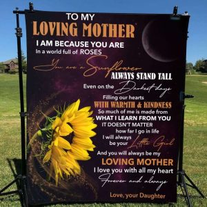Blanket Daughter To Mother Mothers Day Blanket Sunflower Art I Am Because You Are 9471 2