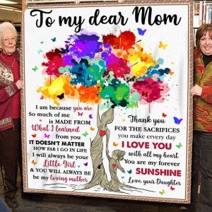 Blanket For Mom From Daughter Mother Day Gift I Am Because You Are So Much 5459 3