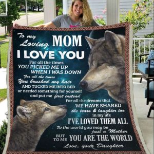 Blanket Gift For Mom Mothers Day Blanket To Me You Are The World 4015 1