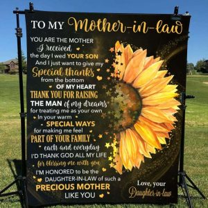 Blanket Gift For Mother In Law Mother Day Gift Thanks For Raising The Man Of My Dreams 2708 2