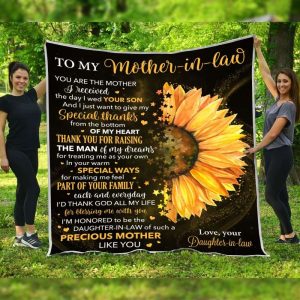 Blanket Gift For Mother In Law Mother Day Gift Thanks For Raising The Man Of My Dreams 2708 3
