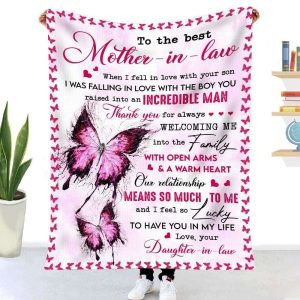 Blanket To Mother In Law Butterfly When I Fell In Love With Your Son 1749 1