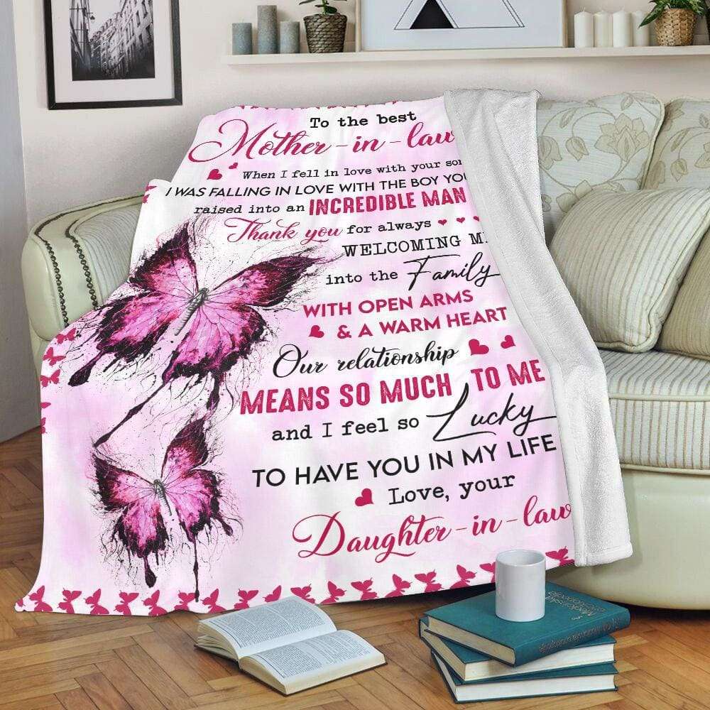 Blanket To Mother-In-Law Butterfly When I Fell In Love With Your Son