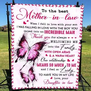 Blanket To Mother In Law Butterfly When I Fell In Love With Your Son 1749 3