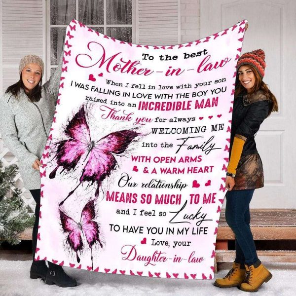 Blanket To Mother-In-Law Butterfly When I Fell In Love With Your Son