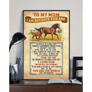 Canvas To Mom From Daughter I Love You Horses Daughter And Mom Gift 2