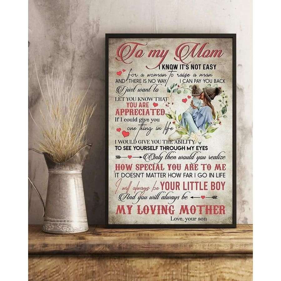 Canvas To Mom From Son Love Heart How Special You Are To Me Canvas