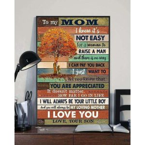 Canvas To Mom From Son Son And Mom Canvas I Can Pay You Back Orange Tree Pattern 1