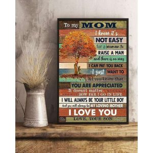 Canvas To Mom From Son Son And Mom Canvas I Can Pay You Back Orange Tree Pattern 2