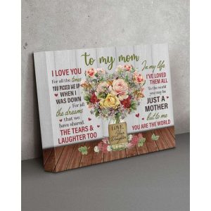 Canvas To My Mom From Daughter Mothers Day Gift From Daughter Gift Daughter To Mom 7491 1