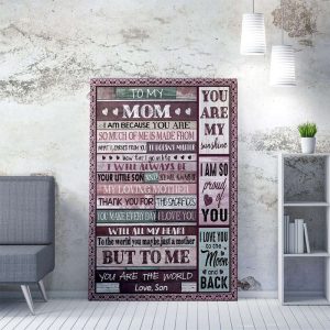 Canvas To My Mom From Son You Are The World Canvas 1