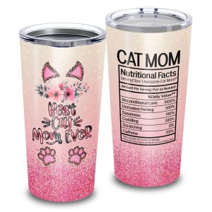 Cat Mom Nutritional Facts Tumbler