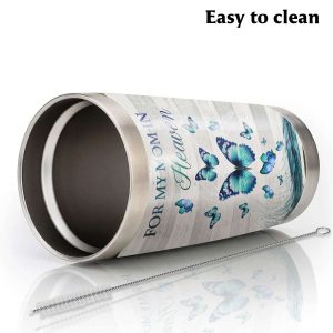 For My Mom In Heaven Blue Butterfly Tumbler 2 For My Mom In Heaven Blue Butterfly 20Oz Tumbler 5352 3 1