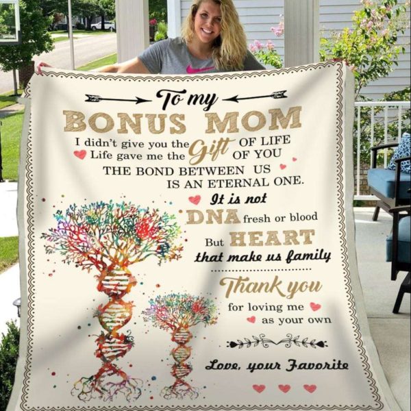Gift For Bonus Mom DNA Tree Art I Didn’t Give You The Gift Of Life Blanket