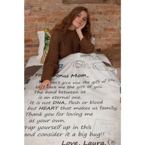 Gift For Bonus Mom You Didnt Give Me The Gift Of Life Blanket 4