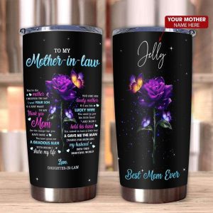 Gift For Mom Mother In Law Purple Rose Art Thanks Mom For The Things That You Have Done Tumbler 1