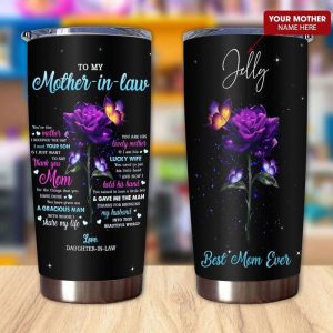 Gift For Mom Mother In Law Purple Rose Art Thanks Mom For The Things That You Have Done Tumbler 3