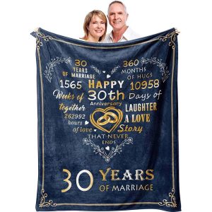 Gifts for 30th Anniversary Blanket 30th Pearl Wedding Anniversary Couple Gifts for Dad Mom 1