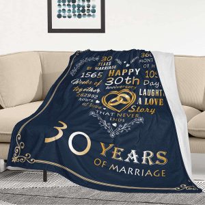 Gifts for 30th Anniversary Blanket 30th Pearl Wedding Anniversary Couple Gifts for Dad Mom 2