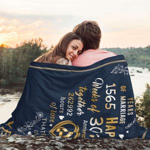 Gifts for 30th Anniversary Blanket 30th Pearl Wedding Anniversary Couple Gifts for Dad Mom 4