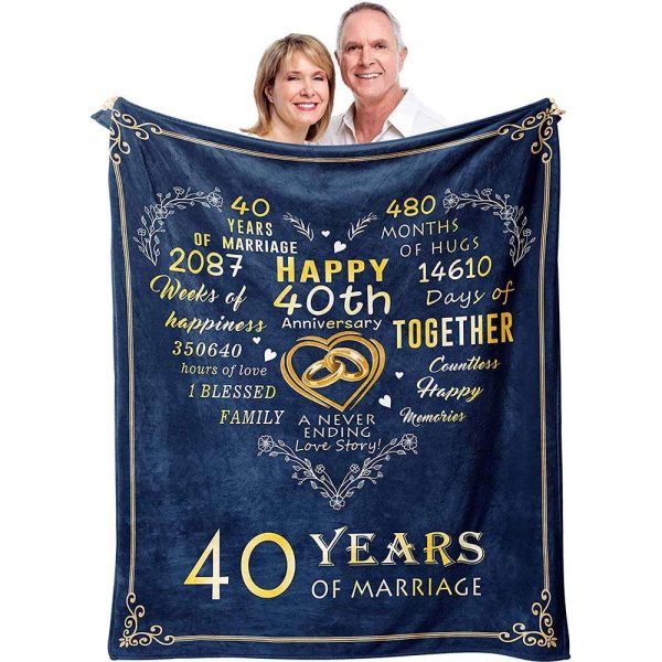 40th Ruby Wedding Anniversary Couple Gifts Weeks Of Happiness Blanket