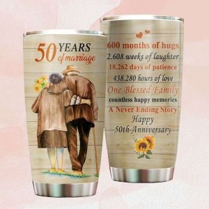 Happy 50th Anniversary Tumbler Never Ending Story Couple Tumbler