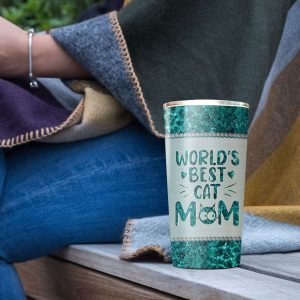 Happy Mothers Day Worlds Best Cat Mom Ever Custom Name 20Oz Tumbler 5759 4