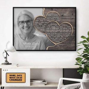 I Miss Your Voice Your Smile Custom Image Date Of Life Loss Of Mom Poster
