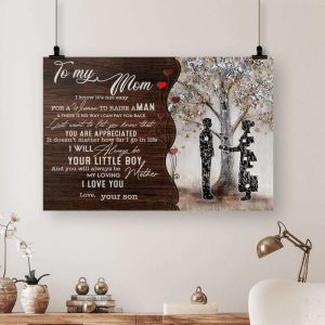 Mothers Day Canvas Poster Gift To Mom From Son Mother's Day Gift To Mom From Son 9316 3