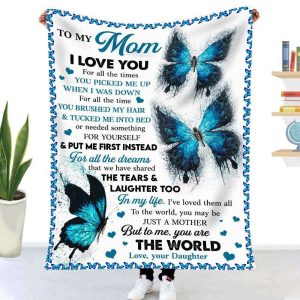 Personalized Blanket Daughter To Mom Mothers Day Blanket I Love You For All 1 1