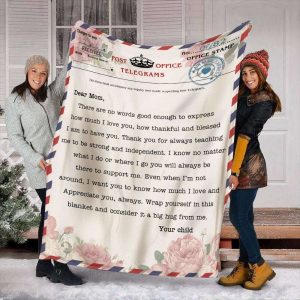 Personalized Blanket Daughter To Mom There Are No Words Enough To Express How Much I Love You 2 1