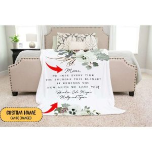 Personalized Blanket For Mom Mothers Day Gift Idea For Mom To My Mom Blanket From Kids 7363 1