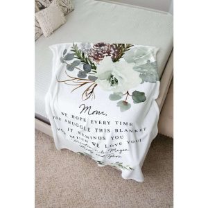 Personalized Blanket For Mom Mothers Day Gift Idea For Mom To My Mom Blanket From Kids 7363 2