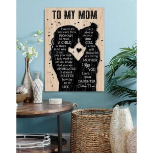Personalized Canvas To Mom From Daughter Not Easy For A Women Canvas 3