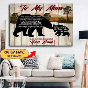 Personalized Canvas To My Mom Mothers Day Gift For Mom Mom Gift From Daughter Mother Daughter Gift 3621 2