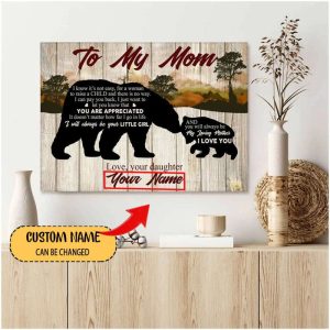 Personalized Canvas To My Mom Mothers Day Gift For Mom Mom Gift From Daughter Mother Daughter Gift 3621 3