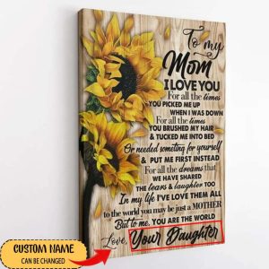 Personalized Canvas To My Mom You Pick Me Up Canvas 3