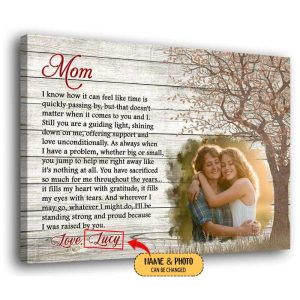 Personalized Gifts For Mom Wall Art, I Love You Mother Poster Canvas