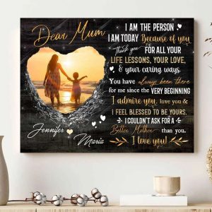 Personalized Mum And Daughter Son Couldn't Ask For A Better Mum Than You Meaningful Canvas 5474 1