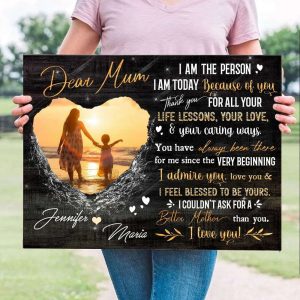 Personalized Mum And Daughter Son Couldn't Ask For A Better Mum Than You Meaningful Canvas 5474 3