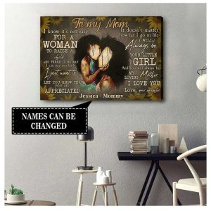 Personalized To My Black Mom From Daughter Mothers Day Gift To African American Mom Canvas Poster 8001 4