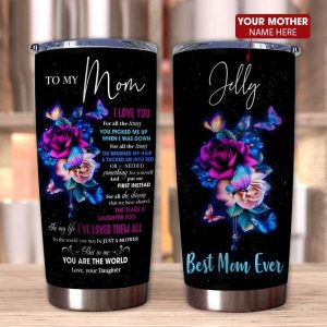 Personalized Tumbler For Mom From Daughter Best Mom Ever Tumbler 1