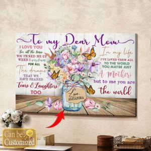 Personalzied Canvas To My Mom From Daughter Mothers Day Canvas Poster To Mom 6306 1